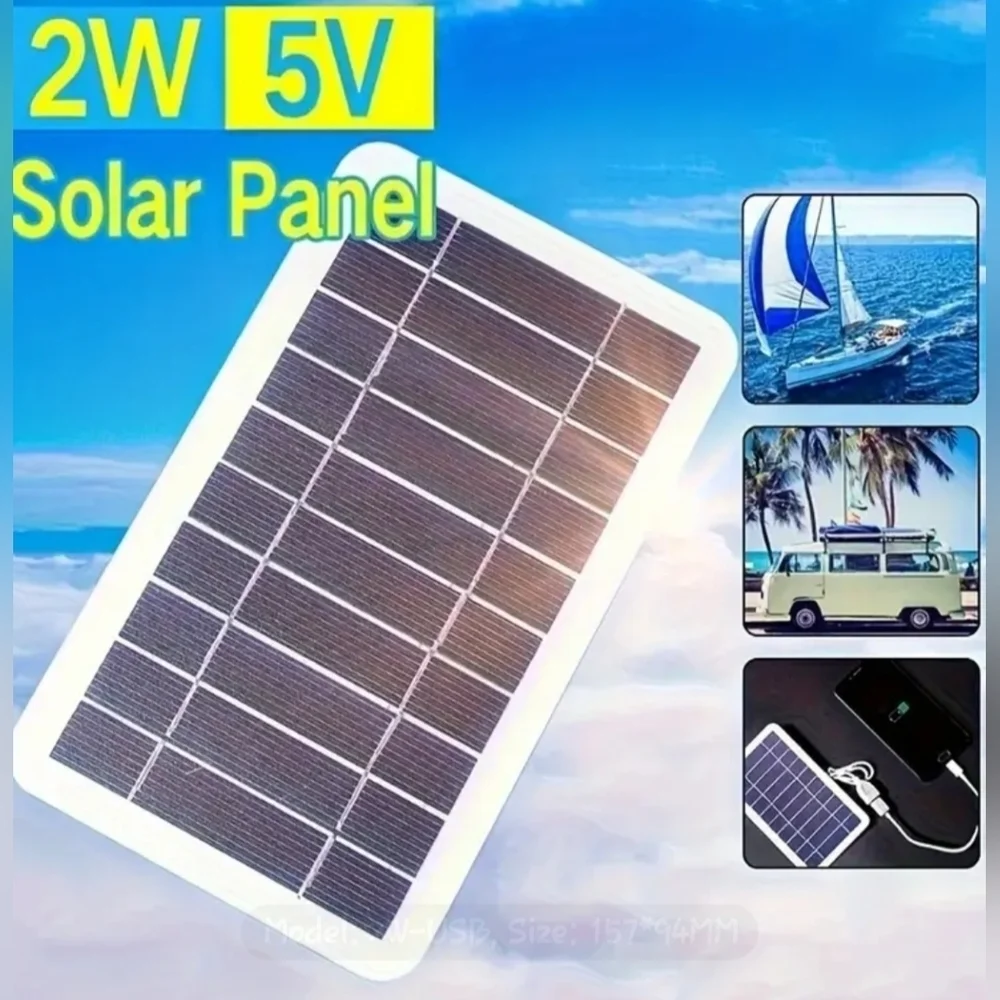 Solar Portable Charging Panel Outdoor Solar USB Charger Is Suitable For Outdoors